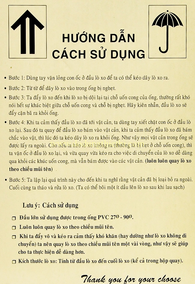 Dụng cụ thông cống Pipe Cleaner